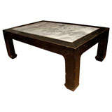 Ming Style Elmwood Coffee Table w/ Stone Top